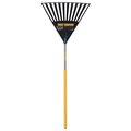 True Temper CLOG FREE Leaf Rake, Poly Tine, 15Tine, Hardwood Handle, 48 in L Handle 2914912